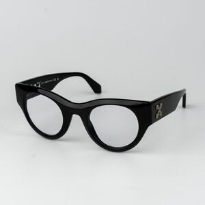 Off-White STYLE 13 Women Eyeglasses Black Round OERJ013 1000 NEW AUTHENTIC
